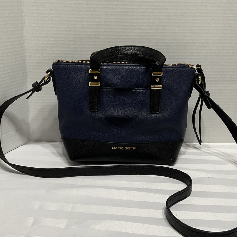 Liz Claiborne Navy and Black Satchel
